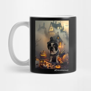 Halloween Frenchie in a spooky scene Mug